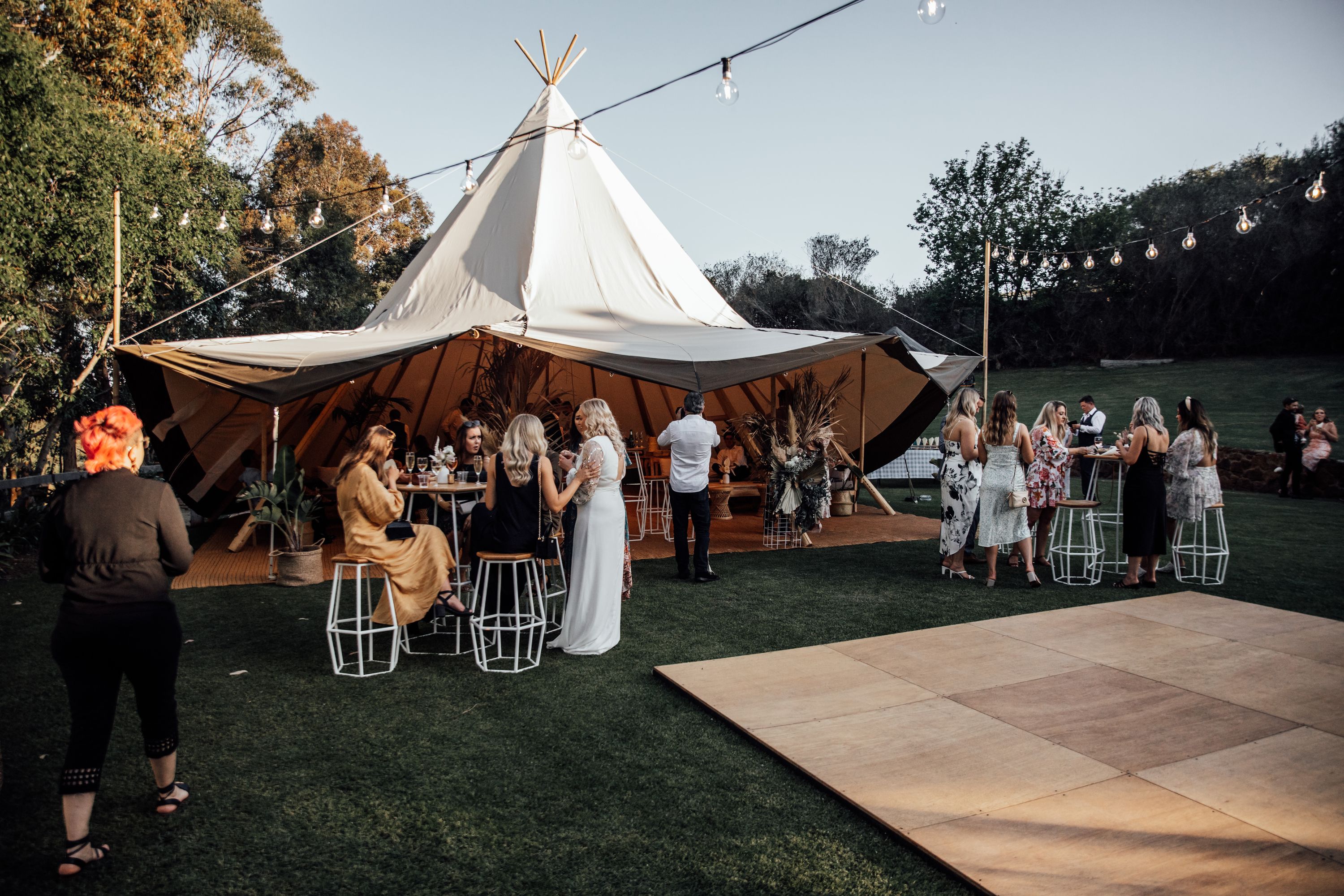 Rivendell Winery garden weddings with marquee
