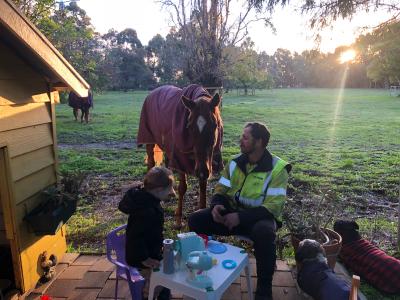 Tea Party with horses